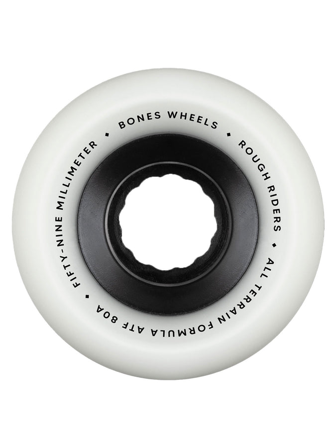Bones ATF Rough Riders White 59mm Skateboard Wheels | WHITE