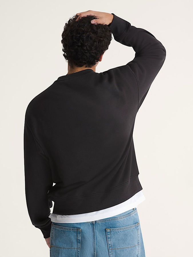 Vans Stretch Logo Crewneck Sweatshirt Fall 2026 | BLACK/WHITE (Y28)