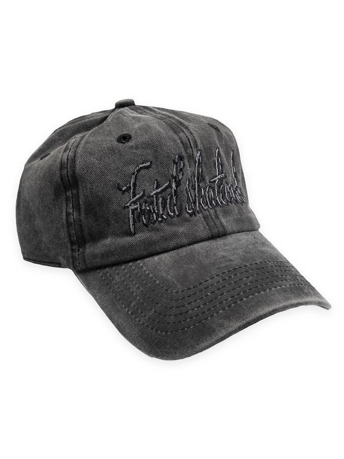 Frosted Tree Strapback Hat | WASHED BLACK