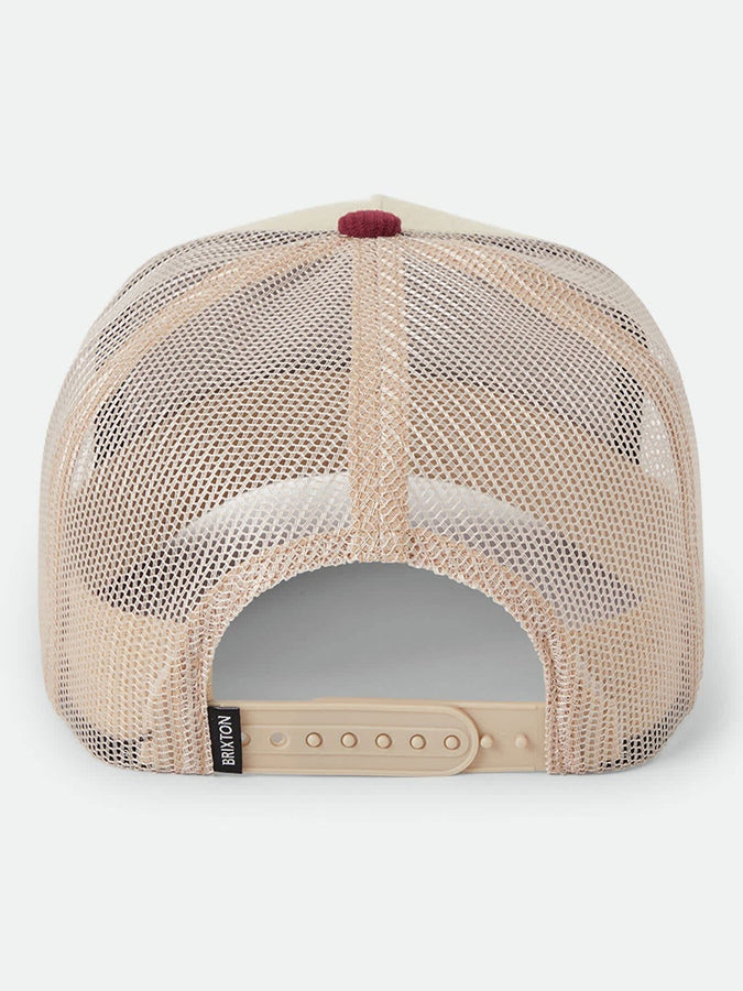 Brixton Hubal Trucker Hat | OATMEAL/DARK BRICK CORD