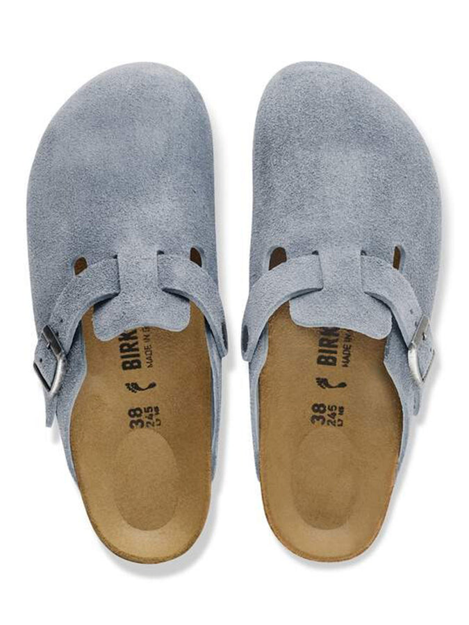 Birkenstock Boston Suede N Stone Blue Shoes Fall 2026 | STONE BLUE