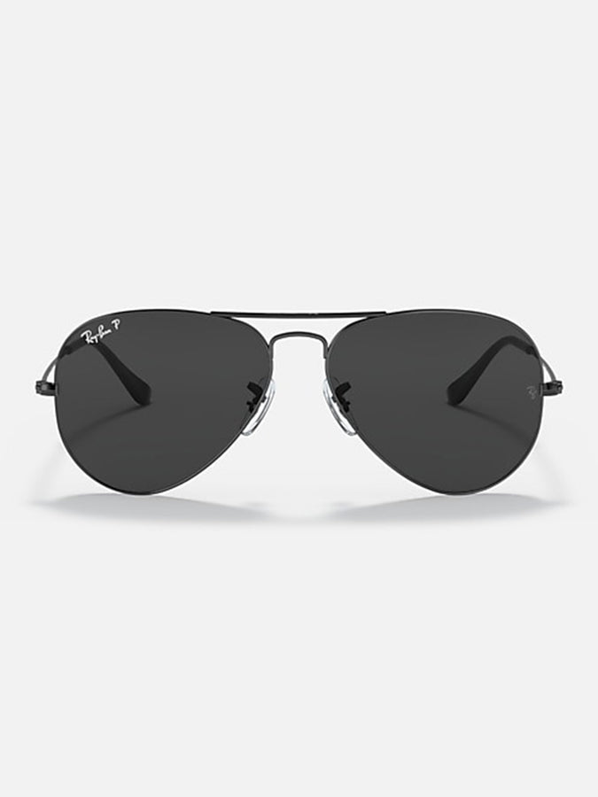 Ray-Ban Aviator Total Black Polished Black/Black Polarized Sunglasses | POLISHED BLACK/BLACK