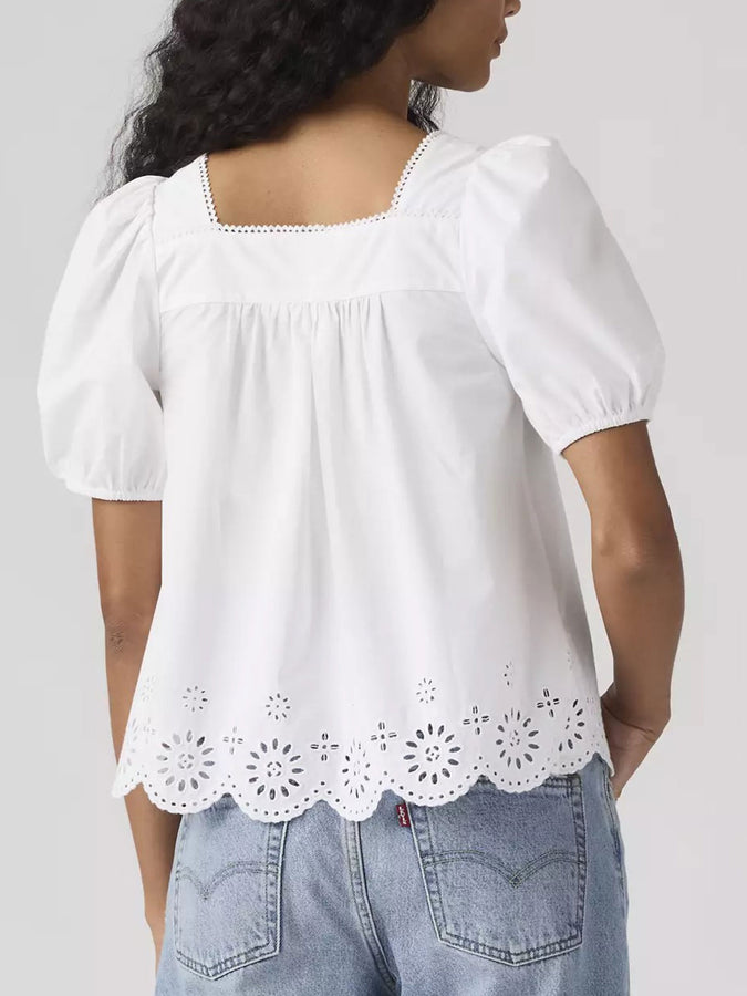 Levis Darling Cut-Work Blouse Bright White Top Summer 2026 | BRIGHT WHITE (0001)