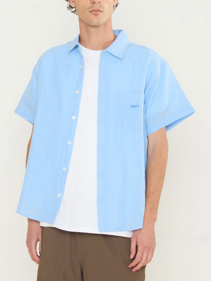 Obey Barry Short Sleeve Buttondown Shirt Spring 2026 | BRUSHED NICKEL MULTI (BNK)