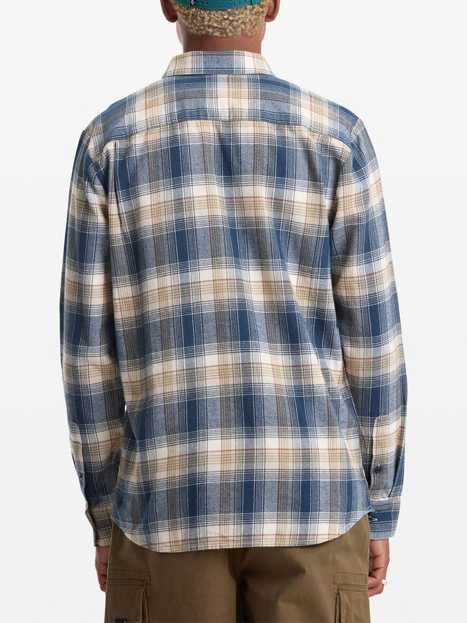 Volcom Caden Plaid Long Sleeve Buttondown Shirt Spring 2026 | DIRTY WHITE (DW7)