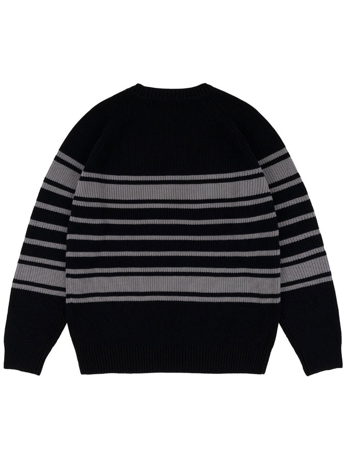 Chain To Bank Lined Up Sweater Fall 2026 | BLACK