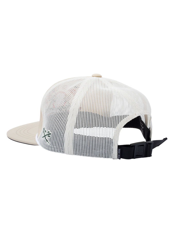 Dark Seas Gator Trucker Hat | KHAKI/WHITE