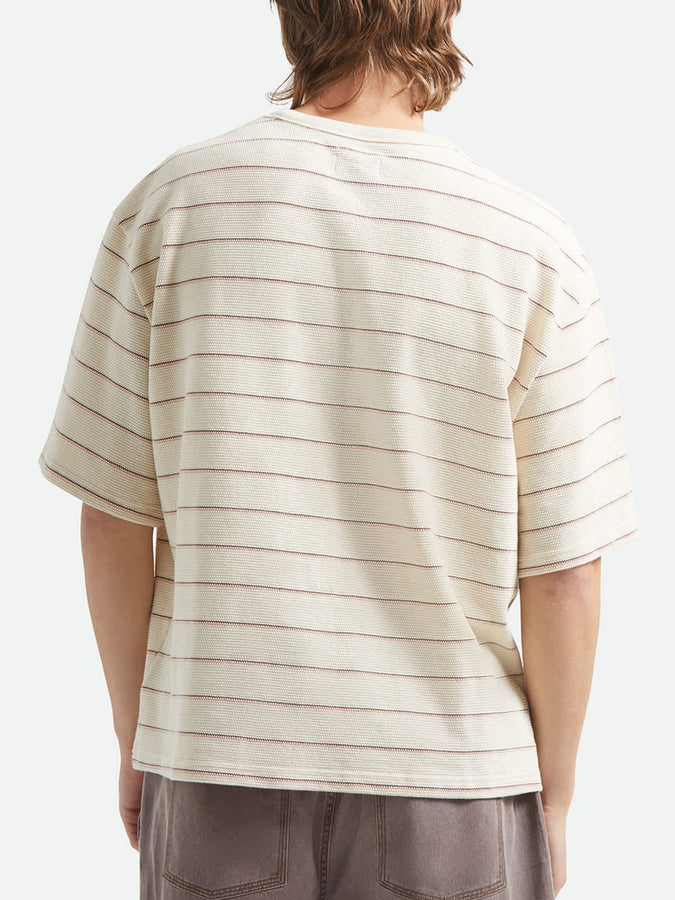 Brixton Shield Pique Boxy T-Shirt Spring 2026 | WHITECAP/SEA FOAM/PINECONE BRN