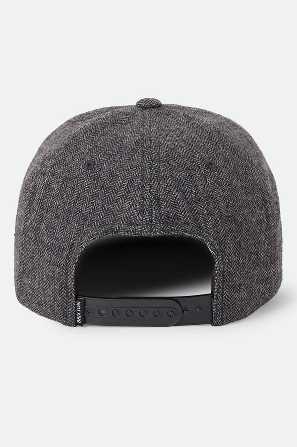 Brixton Dyson Snapback Hat | BLACK HERRINGBONE