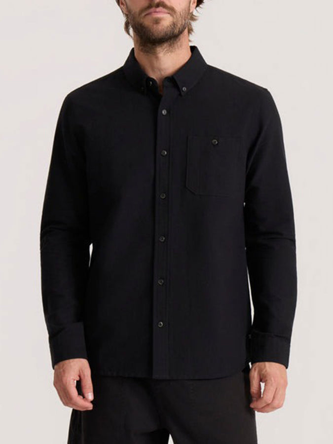 Roark Scholar Chambray Long Sleeve Buttondown Shirt Fall 2026 | SOLID BLACK (SBK)
