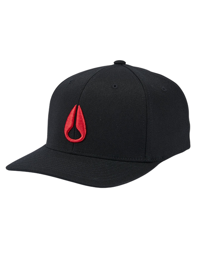 Nixon Deep Down Athletic Flexfit Hat | BLACK/RED (008)