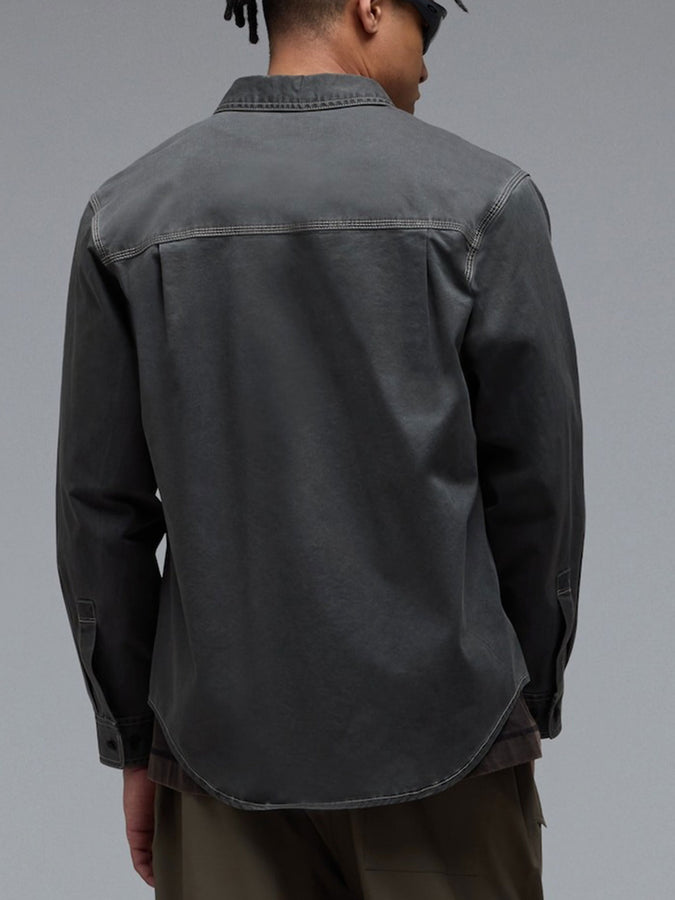 Oakley Oak Solid Long Sleeve Buttondown Shirt Fall 2026 | PITCH BLACK (021)
