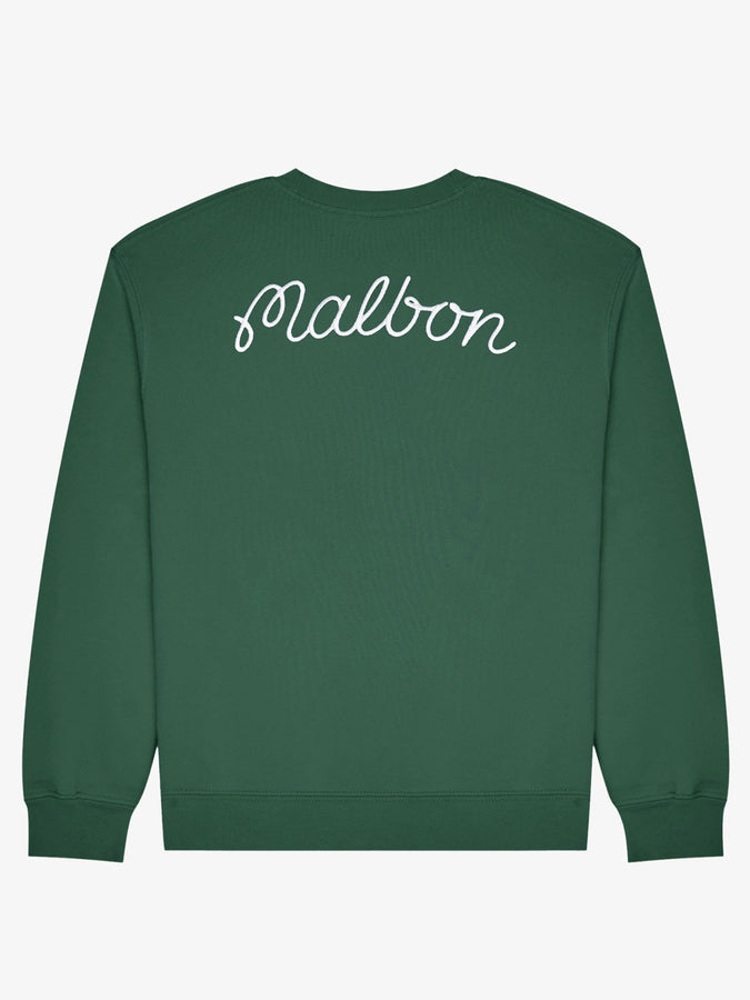 Malbon Brumal Buckets Crewneck Sweatshirt Holiday 2025 | HUNTER GREEN