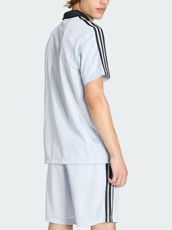 Adidas Adicolor Archive Collar Engineered Jersey Crystal Sky T-Shirt Spring 2026 | CRYSTAL SKY