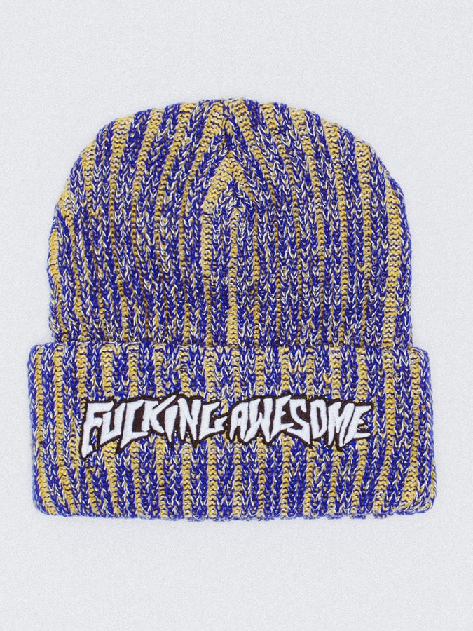 Fucking Awesome Reflective Stripe Beanie | YELLOW