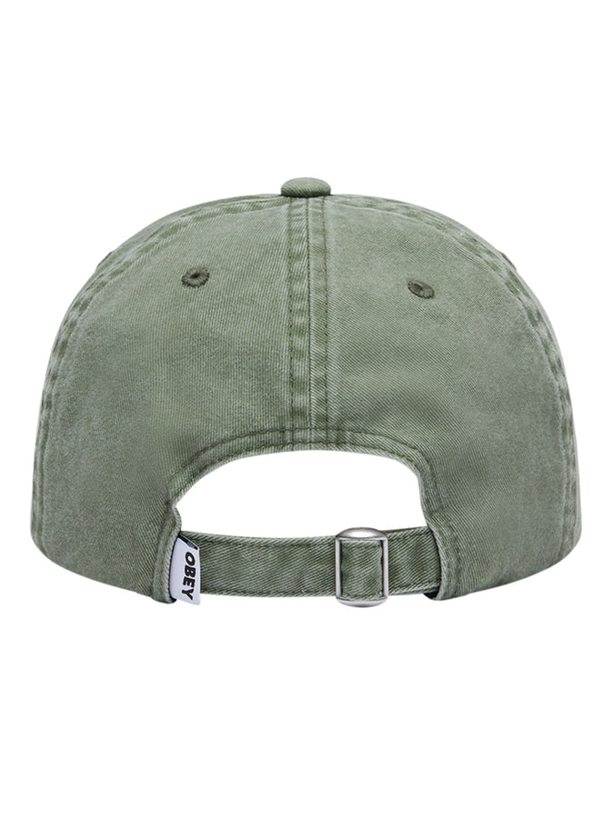 Obey Pigment Bold 6 Panel Strapback Hat | PIGMENT OLIVE (OLV)