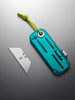 The James Brand Palmer Transparent Turquoise Utility Knife