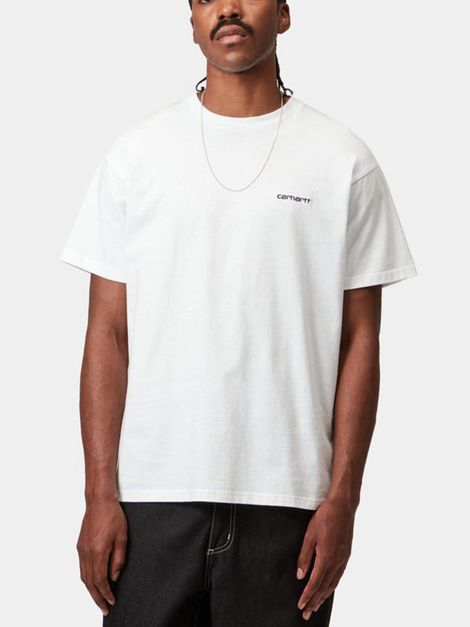 Carhartt Wip Script Embroidery T-Shirt Summer 2026 | WHITE/BLACK (00AXX)