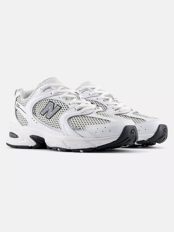 New Balance 530 White/Metallic Silver/Black Shoes Fall 2026 | WHITE/SILVER METALLIC/BLACK