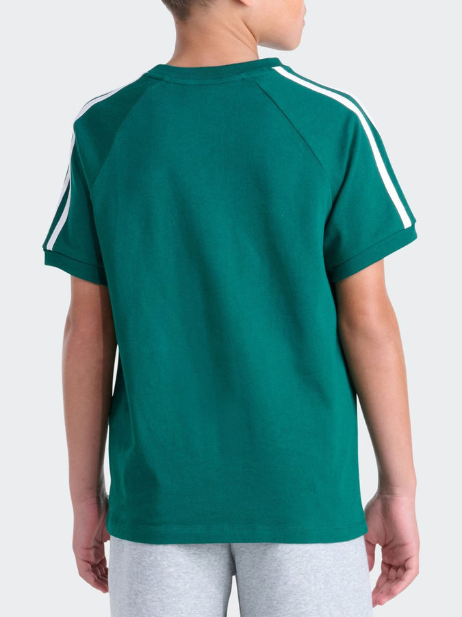 Adidas 3 Stripes Ringer Collegiate Green T-Shirt Fall 2026 | COLLEGIATE GREEN