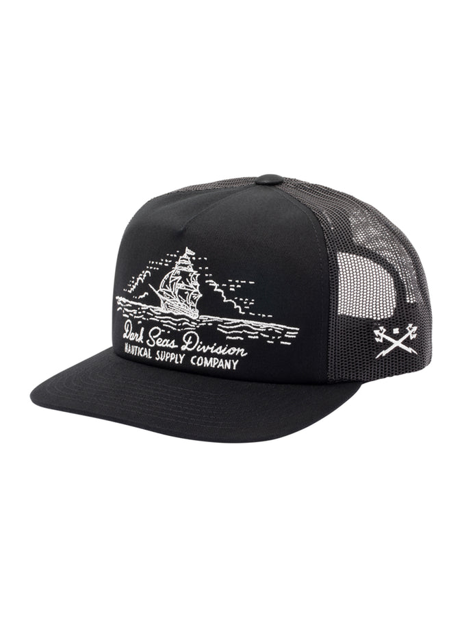 Dark Seas Tall Ship Trucker Hat | BLACK