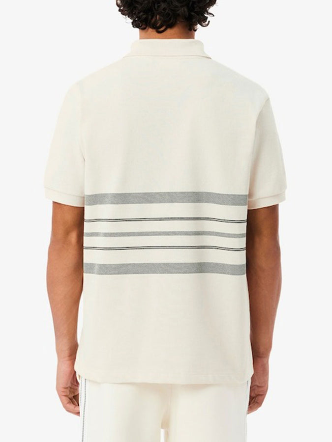 Lacoste French Made Calssic Fit Stripped Short Sleeve Polo Spring 2026 | CREAM (XFJ)