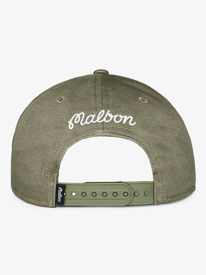 Malbon Script Snapback Hat | MILITARY GREEN