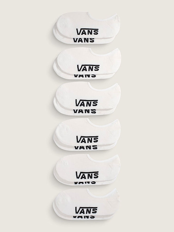 Vans No Show 6 Pack Socks | WHITE (WHT)