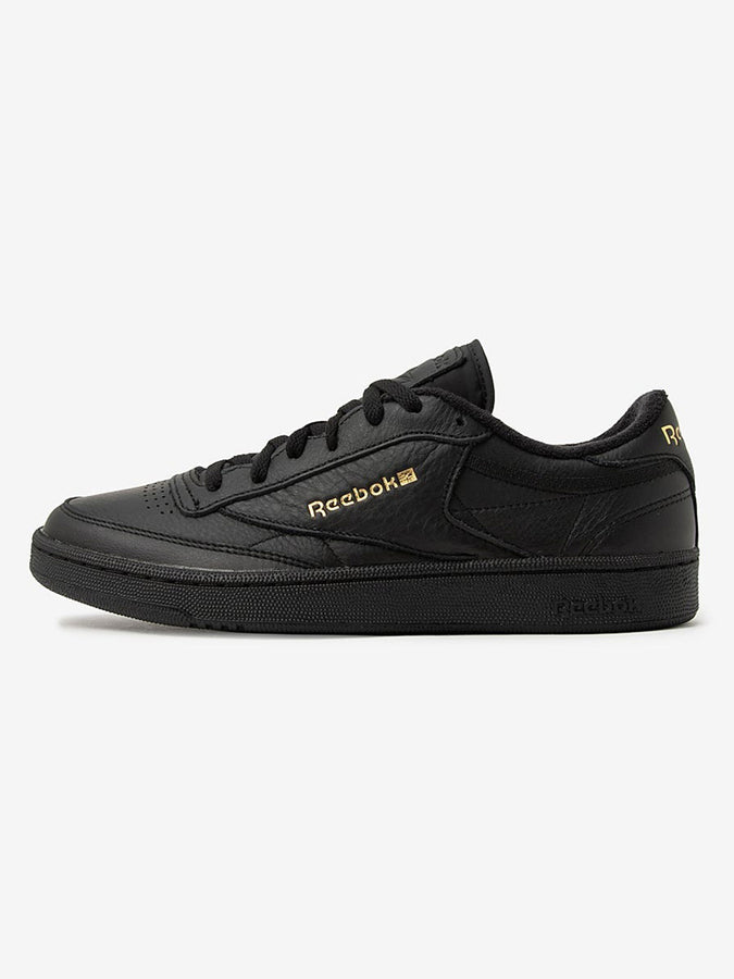 Reebok Club C 85 Black/Almost Black/Gold Shoes Fall 2026 | BLACK/ALMOST BLACK/GOLD