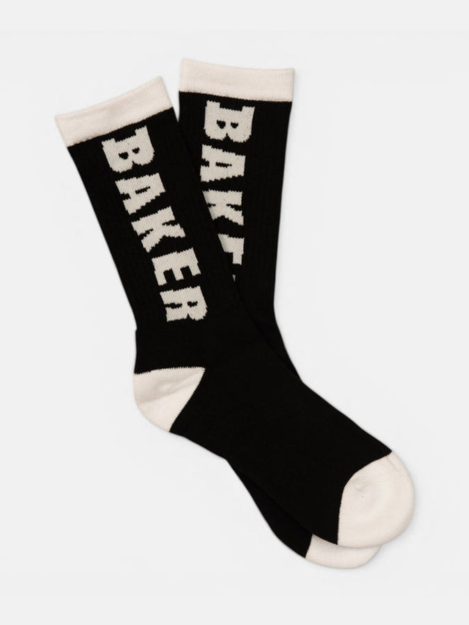 Baker Letters Black Socks | WHITE