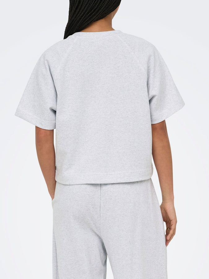 Only Ofelia Raglan T-Shirt Summer 2026 | LIGHT GREY MELANGE