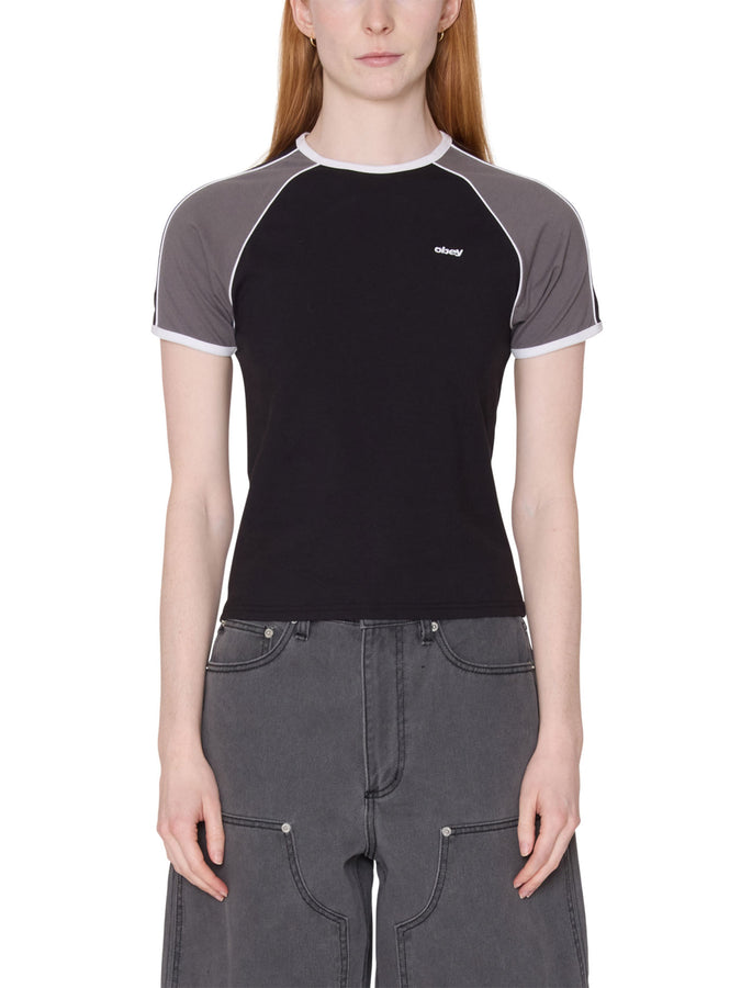 Obey Replay Raglan T-Shirt Summer 2026 | DIGITAL BLACK MULTI (DIB)
