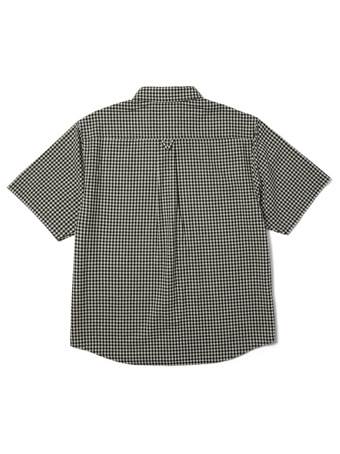 Huf 89 Micro Gingham Oxford S/S Buttondown Shirt Spring 2026 | BLACK/WHITE