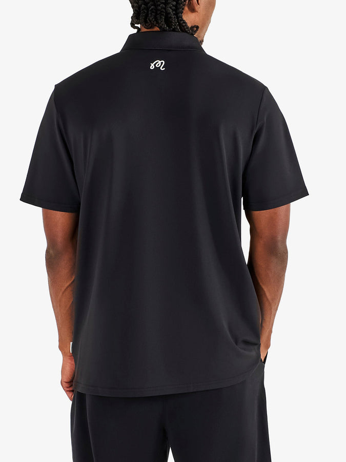 Malbon Block Placket Short Sleeve Polo Summer 2026 | BLACK