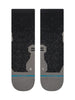 Stance Run Powder Split Light Quarter Black Socks