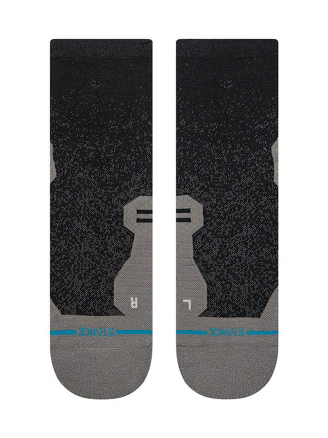Stance Run Powder Split Light Quarter Black Socks | BLACK (BLK)