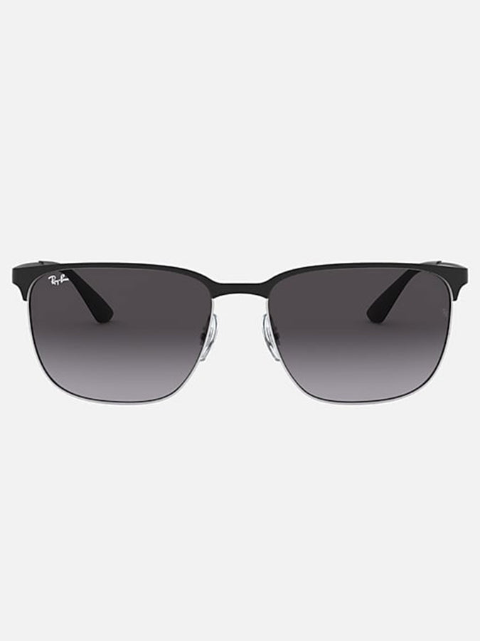 Ray-Ban Rb3569 Black On Silver/Grey Gradient Sunglasses | BLACK ON SILVER/GREY GRADIENT
