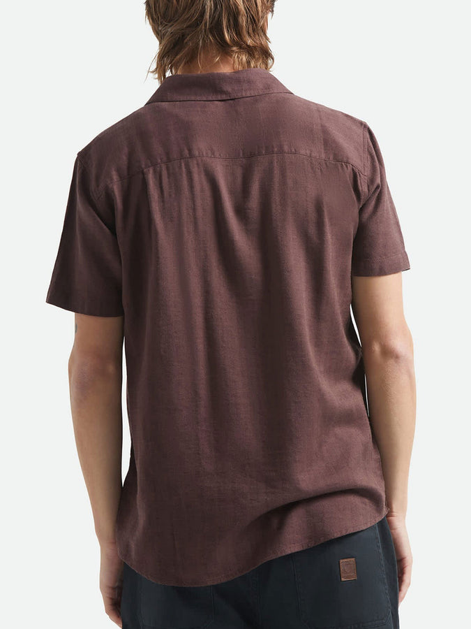 Brixton Charter Slub Buttondown Shirt Spring 2026 | CHOCOLATE