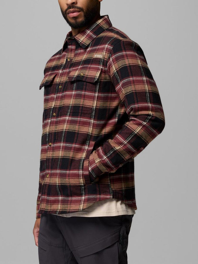 Columbia Saddle Point Warm Lined Flannel Long Sleeve Buttondown Shirt Fall 2026 | BLACK ROUNDUP PLAID (010)