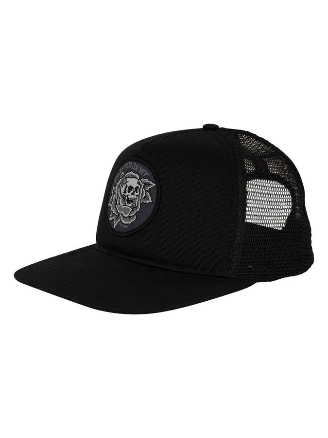 Independent Dressen Skull Rose Snapback Hat | BLACK