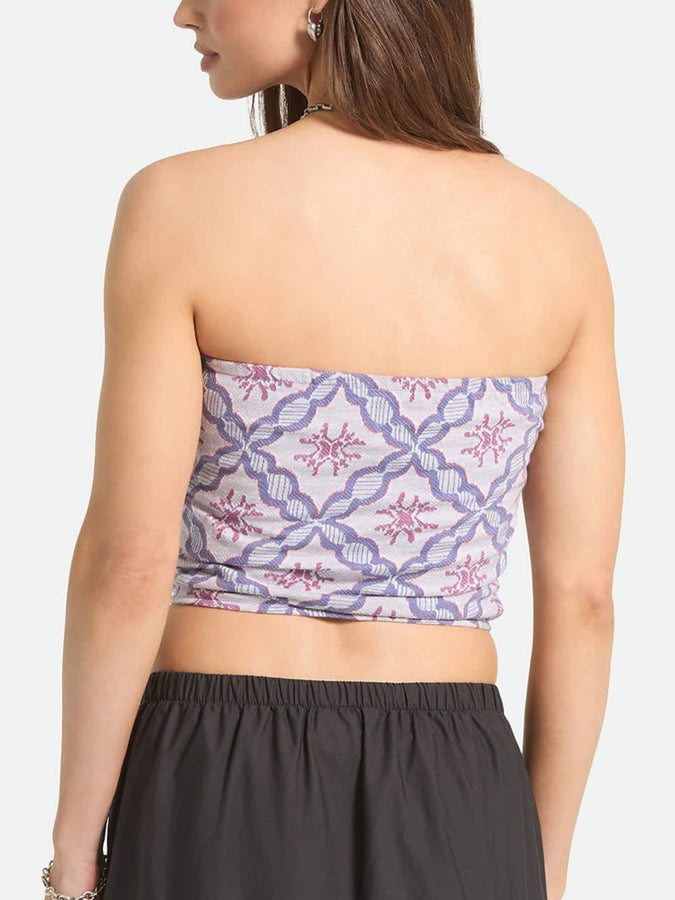 Brixton tHot To Go Tube Sleeveless Top Summer 2026 | OFF WHITE/BLUE TILE