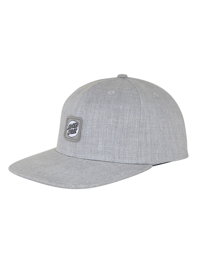 Santa Cruz Label Snapback Hat | HEATHER GREY/WHITE/SILVER