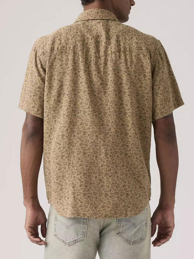 Levis Relaxed Western Bran Floral Tiger Eye Short Sleeve Buttondown Shirt Spring 2026 | TIGERS EYE (0039)