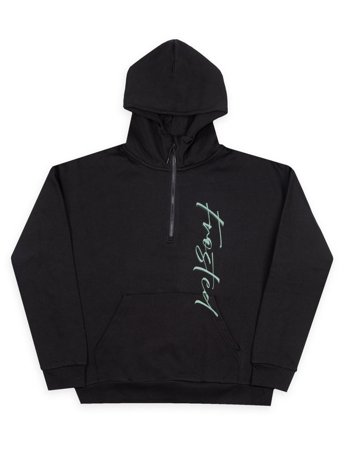 Frosted 1/4 Zip Hoodie Fall 2026 | BLACK