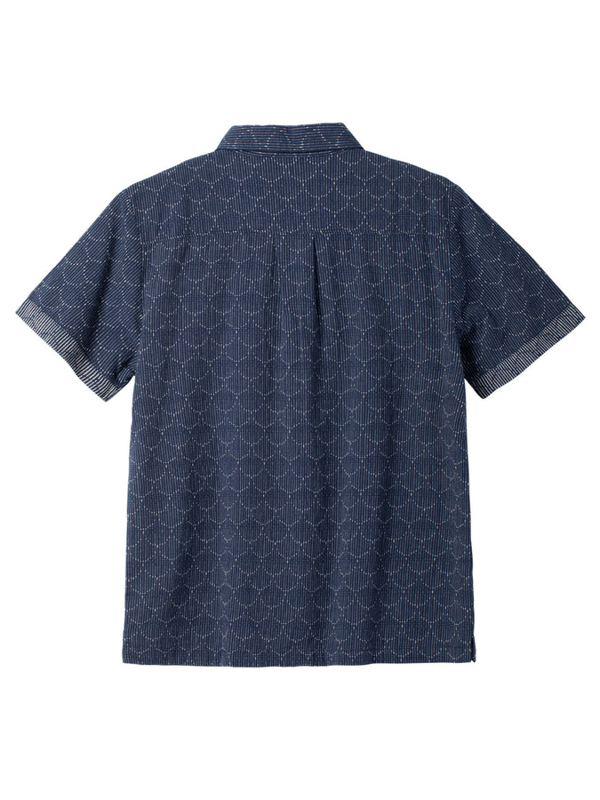 Dark Seas Scales Short Sleeve Buttondown Shirt Spring 2026 | NAVY
