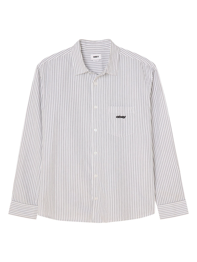 Obey William Long Sleeve Buttondown Shirt Fall 2026 | WHITE MULTI (WTM)