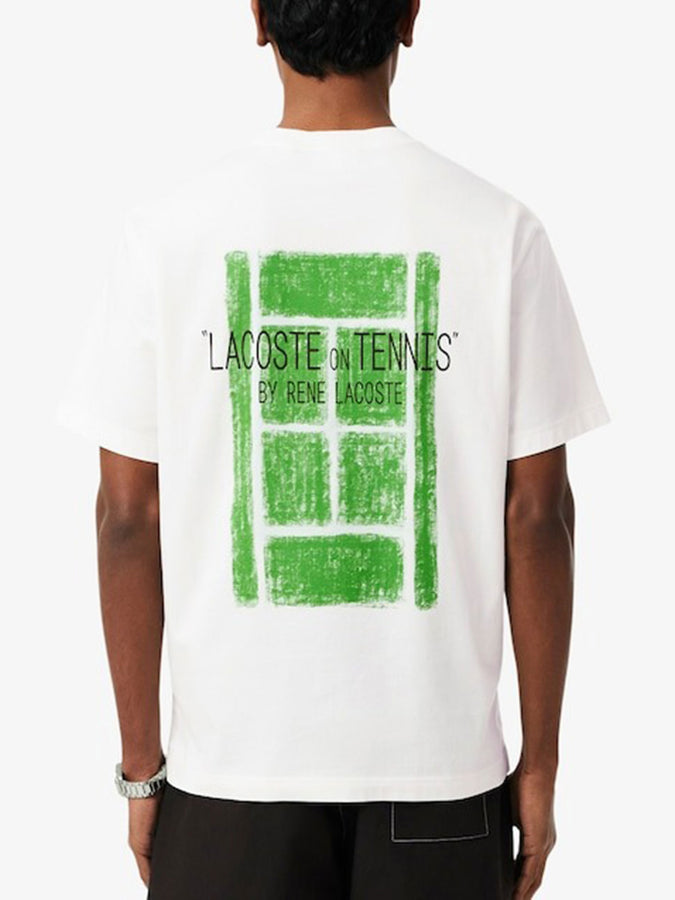Lacoste Printed Cotton T-Shirt Spring 2026 | WHITE (70V)