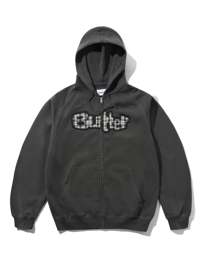 Butter Goods Stretch Zip Up Hoodie Fall 2026 | WASHED BLACK