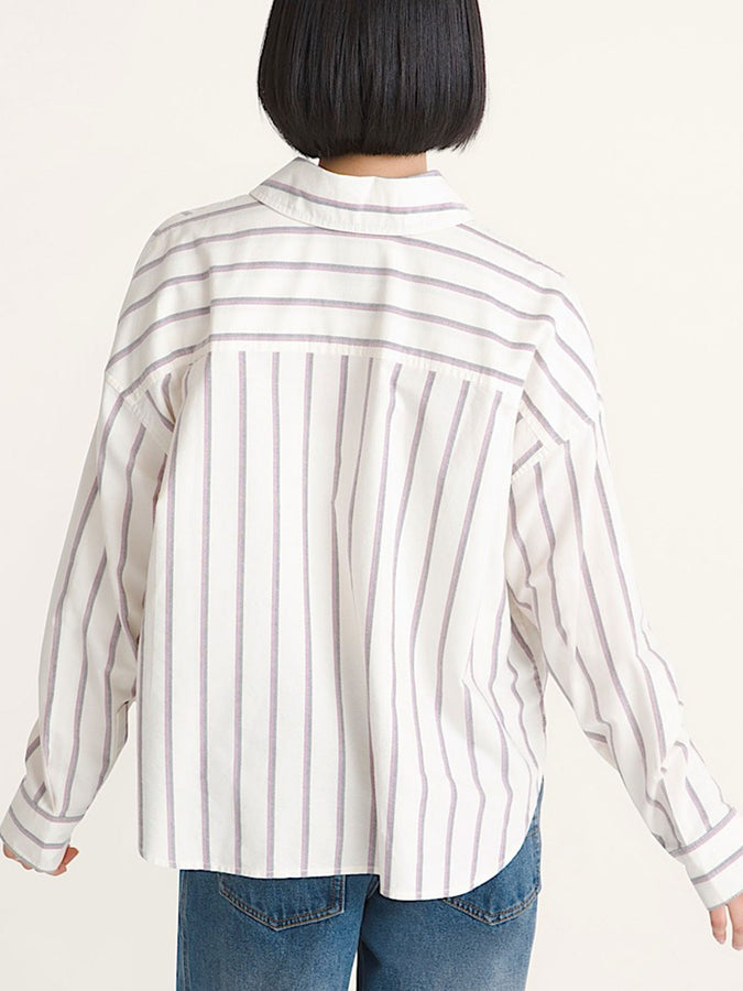 Vans Boxy Oxford Long Sleeve Buttondown Shirt Fall 2026 | EGRET (C9F)