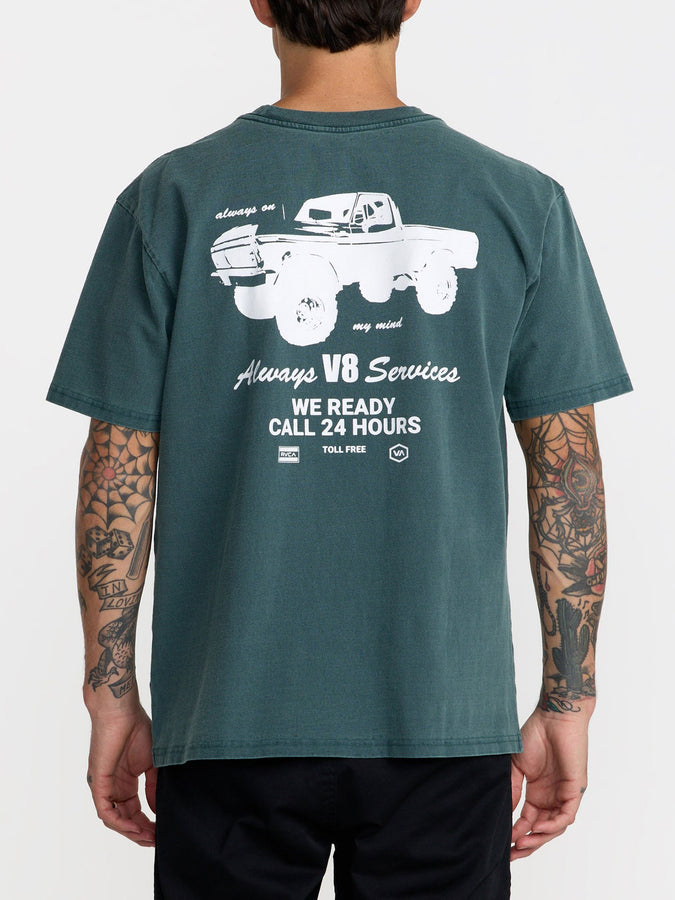 Rvca V8 T-Shirt Fall 2026 | DUSTY GREEN (DGN)